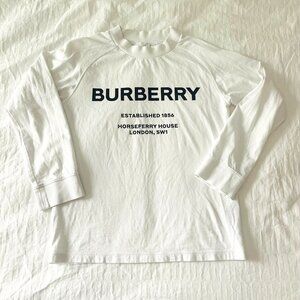 NWT- Burberry Kids EKD-motif cotton Long Sleeve T-shirt - Black